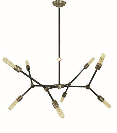 Kinetic 8 Light Oversized Chandelier by Framburg - 5632AB_MBLACK
