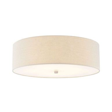 Textile 5 Light 24 Inch Wide Flush Mount by Justice Design - FAB-9732