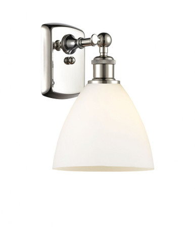 Bristol 1 Light Glass Wall Sconce 10.5 Inch X 7.5 Inch Wide by Innovations - 516-1W-PN-GBD-751