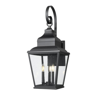 Raphael 3 Light Outdoor Wall Mount 30.5 Inch Tall X 12 Inch Wide by Z Lite - 5029B-BK