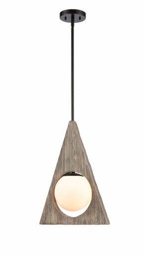 Maverick 1 Light Medium Pendant 18.75 Inch Tall by Innovations - 439-1S-BK-W