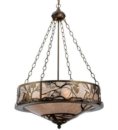 Whispering Pines 4 Light Inverted Pendant 40 x 24 Inch by Meyda Tiffany - 124801