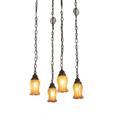 Bungalow 4 Light Cascading Pendant 14 x 21 Inches by Meyda Tiffany - 227606