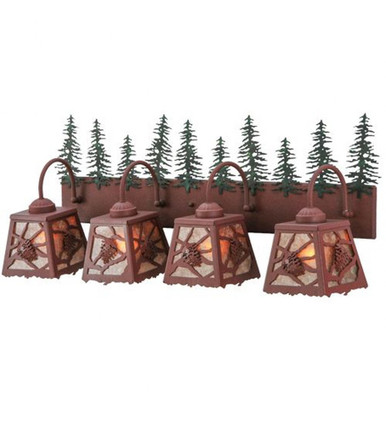 Spruce Pine 4 Light Bath Vanity 14 x 35 Inches by Meyda Tiffany - 142631