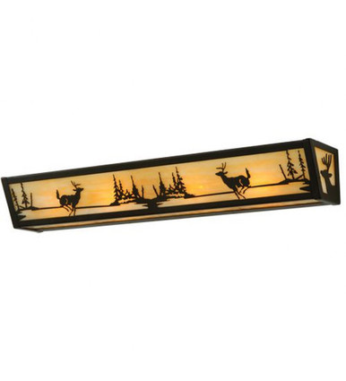Deer at Lake 4 Light Bath Vanity 4.5 x 5.75 Inches by Meyda Tiffany - 139230