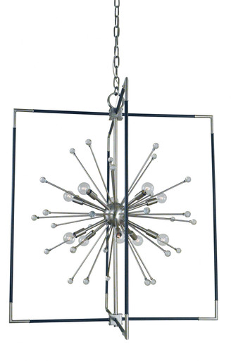 Zeta 10 Light Large Chandelier by Framburg - L1110 BN/MBLACK