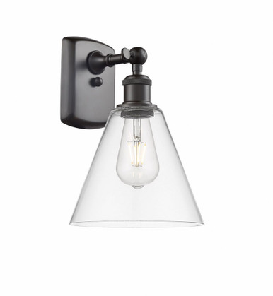 Berkshire Glass 1 Light Wall Sconce 11 Inch and 8 Inch Wide by Innovations - 516-1W-OB-GBC-82