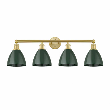 Plymouth Dome 4 Light Industrial Vanity Light by Innovations - 616-4W-PD