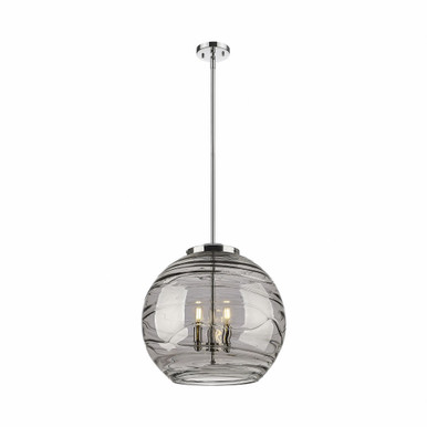 Athens Deco Swirl 3 Light Stem Hung Pendant 18.25 X 17.88 by Innovations - 221-3S-PC-G1213-18SM