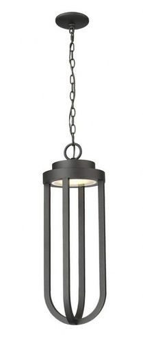 Leland 16W 1 LED Light Small Outdoor Pendant by Z-Lite - 5005CHB-BK-LED