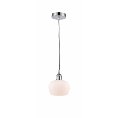 Fenton 1 Light Cord Down Mini Pendant 7.5 and 6.5 Inch Wide by Innovations - 616-1P-PC-G91