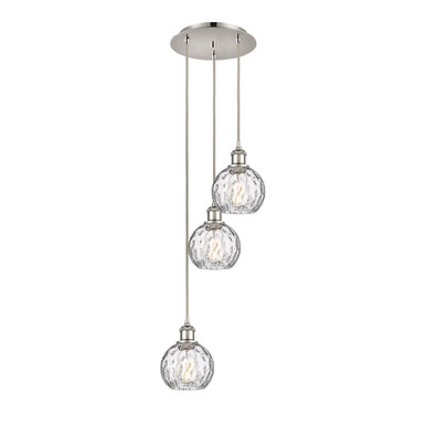Athens Water Glass 3 Light Cord Hung Multi Pendant 24.75 by Innovations - 113B-3P-G1215-6