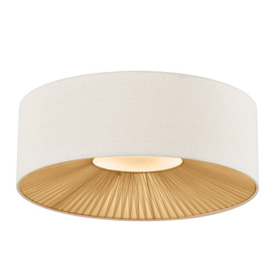 Textile 8 Light 30 Inch Wide Flush Mount by Justice Design - FAB-9583-CREM-MBLK