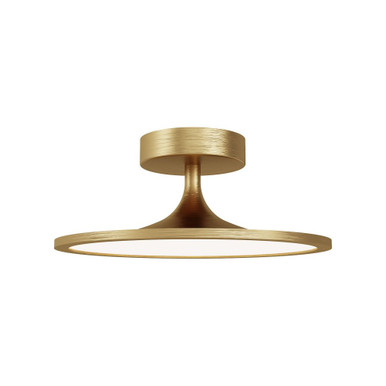 Issa 20W LED Universal Volt 12 Inch Wide Semi Flush Mount by Alora - SF418012-UNV