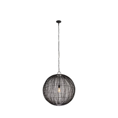Oak Hill 1 Light Chain Hung Pendant 34 Inch and 30 Inch Wide by Innovations - 679-1P-BK-32NT