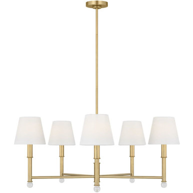 Greard 5 Light Chandelier 13.75 X 33.13 Inch Wide by Visual Comfort Studio - AC1195GD
