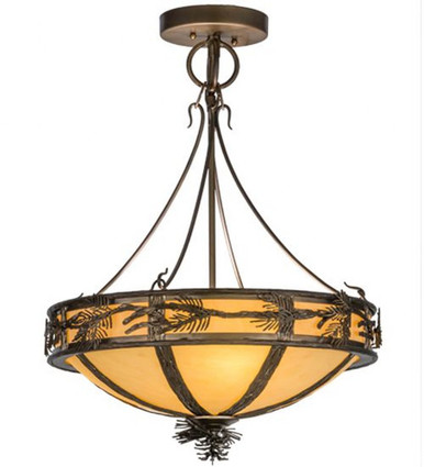 Lone Pine 3 Light Semi Flush Mount 25.5 x 20 Inches by Meyda Tiffany - 146004