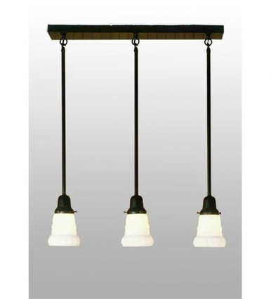 Revival Oyster Bay Embossed 1 Light Island Pendant 30 x 5 Inch by Meyda - 56706