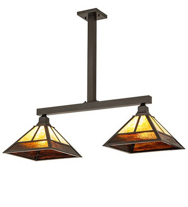 Hyde Park T Mission 2 Light Island Pendant 32 x 37 Inches by Meyda Tiffany - 262177