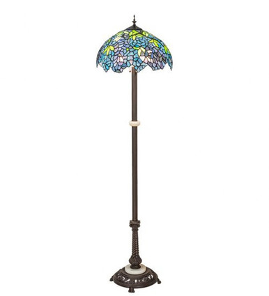 Tiffany Wisteria 62 Inch High Tiffany Wisteria Floor Lamp by Meyda Tiffany - 225024