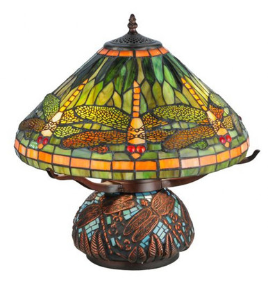Tiffany Dragonfly 17 Inch H Table Lamp by Meyda Tiffany - 2668-17TL