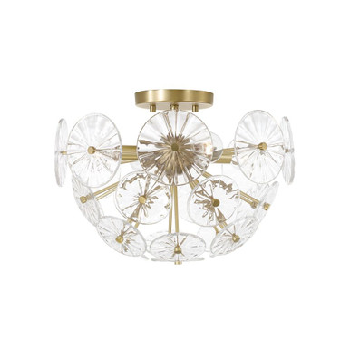 Emelie 4 Light Semi Flush Mount 11 Inch Tall and 15.5 Inch Wide by Capital - 257841MA