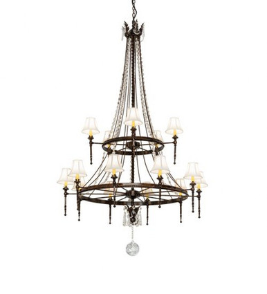 Amaury 15 Light 2 Tier Chandelier 93 x 48 Inches Wide by Meyda Tiffany - 236985