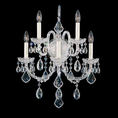 Olde World 5 Light Crystal Wall Sconce by Schonbek - 6806