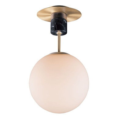 Vesper 1 Light 9.75 Inch Wide Flush Mount by Maxim - 26031SWSBRBK