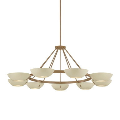 Alturas 9 Light Chandelier 20.25 Inch Tall and 55 Inch Wide by Troy - F2155-PBR/SSD