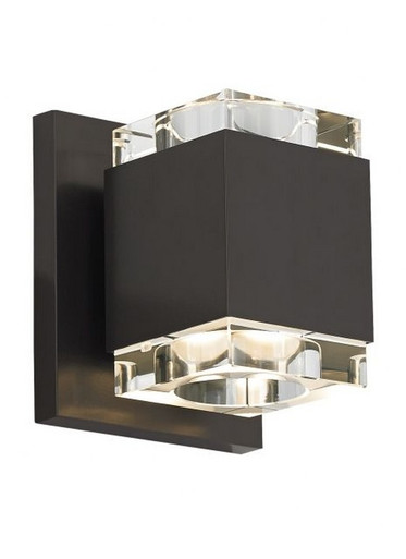 Voto 277V 12.4W 1 LED Square Wall Sconce by Visual Comfort Modern - 700WSVOTSCB-LED930-277