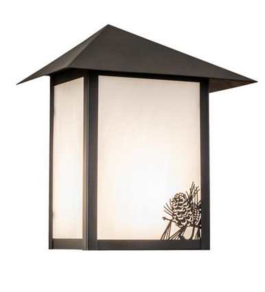 Seneca Winter Pine 1 Light Wall Sconce 12 x 8 Inch by Meyda Tiffany 244160 - 244160