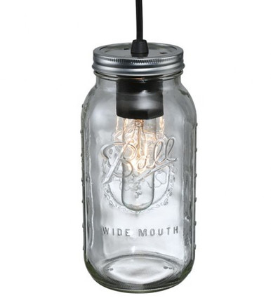 Mason Jar 1 Light Mini Pendant 12 x 4.5 Inches by Meyda Tiffany - 120901