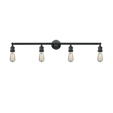 Bare Bulb 4 Light Adjustable Bath Vanity 6.38 Tall X 42 Wide by Innovations - 215-BK