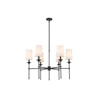 Emily 6 Light Chandelier 25.5 x 38 Inches Wide by Z-Lite - 3033-6