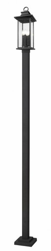 Tiberius 4 Light Outdoor Post Mount 118.5 Inch Tall By Z-Lite - 5017PHBS-536P-BK
