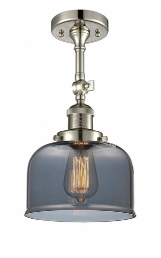 Bell 1 Light Adjustable Semi Flush Mount 14.5X7.75 Inch Wide by Innovations - 201F-PN-G73