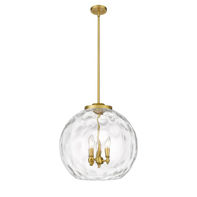 Athens Water Glass 60W 3 LED Stem Hung Pendant 19.5X 17.88 by Innovations - 221-3S-G1215-18-LED