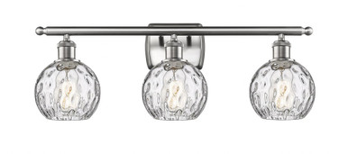 Athens Water Glass 3 Light Vanity Light 26 Inch Wide by Innovations - 516-3W-SN-G1215-6