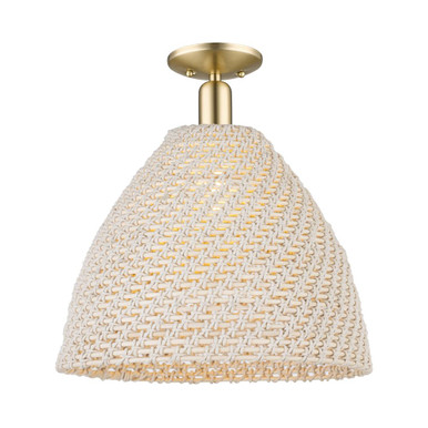 Bristol Natural 1 Light Semi Flush Mount 16.88X15.75 Inch by Innovations - 716-1C-CB-NBD-16-NAT