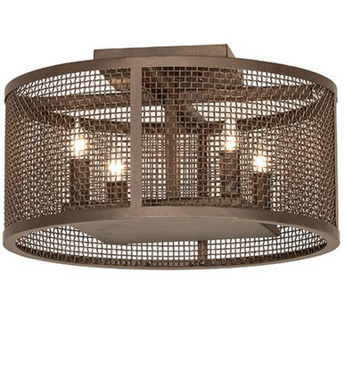 Cilindro Rame 4 Light Flush Mount 8.5 x 15 In by Meyda Tiffany - 256953