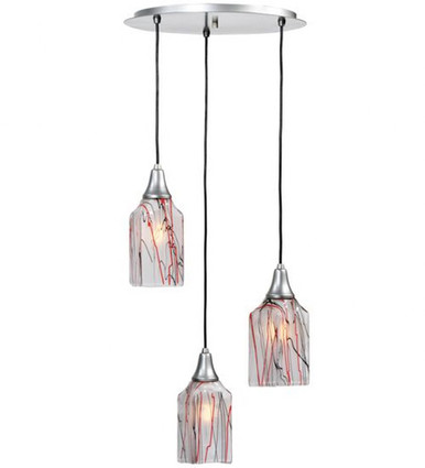 Metro Fusion 3 Light Cascading Pendant 13 x 19 Inches by Meyda Tiffany - 117929