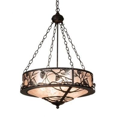 Whispering Pines 4 Light Inverted Pendant 38 x 24 Inches by Meyda Tiffany - 227444