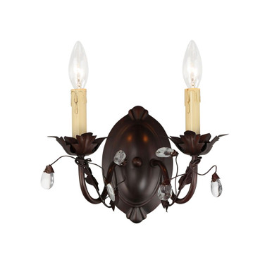 Elegante 2 Light Candle Style Wall Sconce by Maxim - 2857