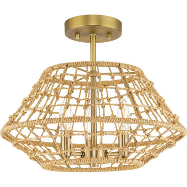 Laila 3 Light 16 Inch Wide Semi Flush Mount by Progress - P350246-163