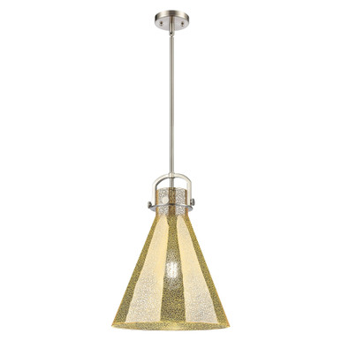 Newton Cone 1 Light Pendant 15 Inch Tall and 14 Inch Wide by Innovations - 410-1SL-SN-G411-14ME