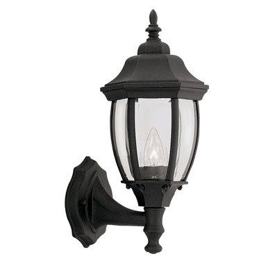 Triverton 1 Light Wall Lantern 15.75 Inch Tall by Designers Fountain - 2420-bk