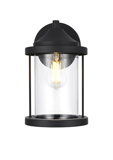 Roy 1 Light Outdoor Wall Mount 12 Inch Tall and 7 Inch Wide by Elegant - OD402W12BK