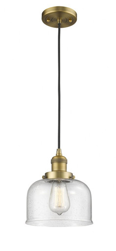 Bell 1 Light Cord hung Mini Pendant 8.88 X 7.75 Inch Wide by Innovations - 201C-BB-G74