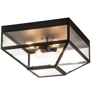 Mission Prime 4 Light Square Flush Mount 12 x 28.25 In by Meyda Tiffany - 188965